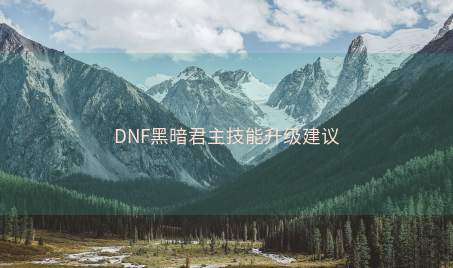 DNF黑暗君主技能升级建议