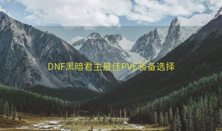 DNF黑暗君主最佳PVE装备选择